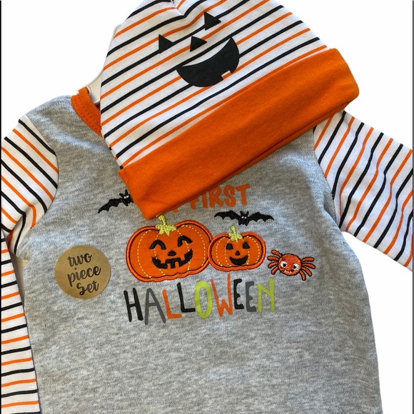 Halloween Footed Onesie - Picture 2 of 3